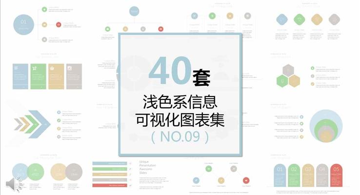 40套淺色系信息可視化PPT圖表素材合集