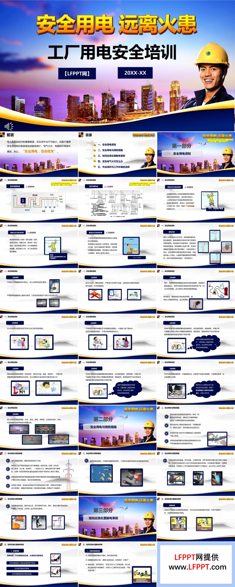 工廠用電安全培訓課件PPT模板