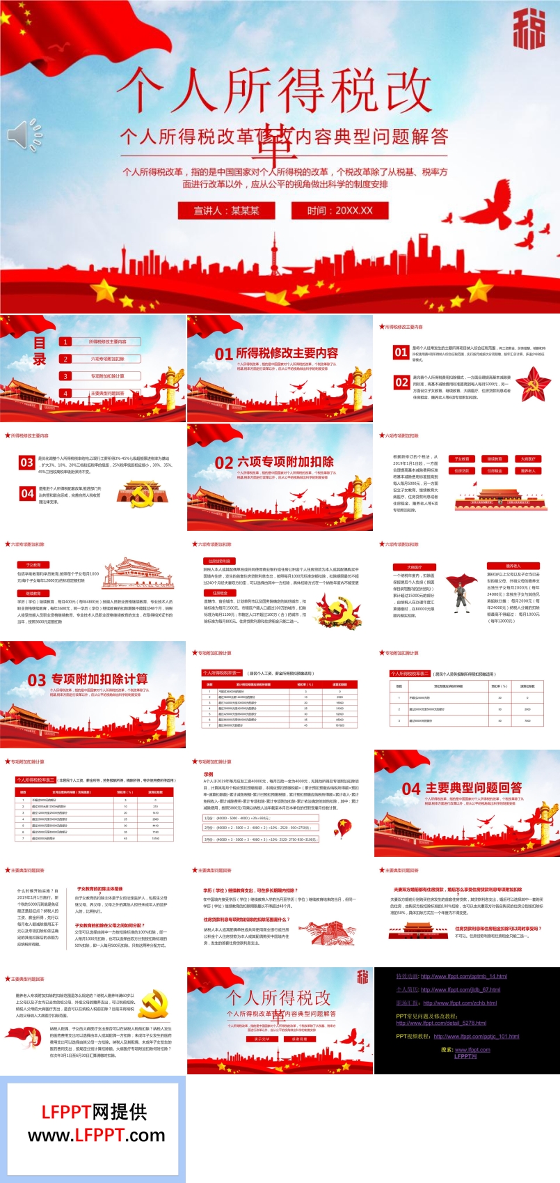個人所得稅改革PPT模板