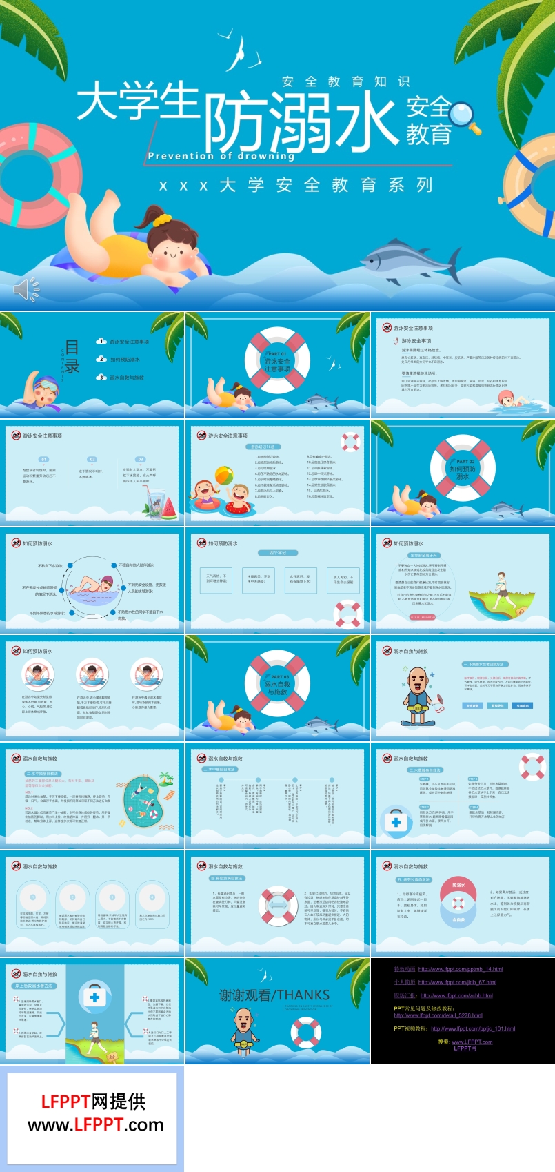 大學(xué)生防溺水安全教育知識課件PPT