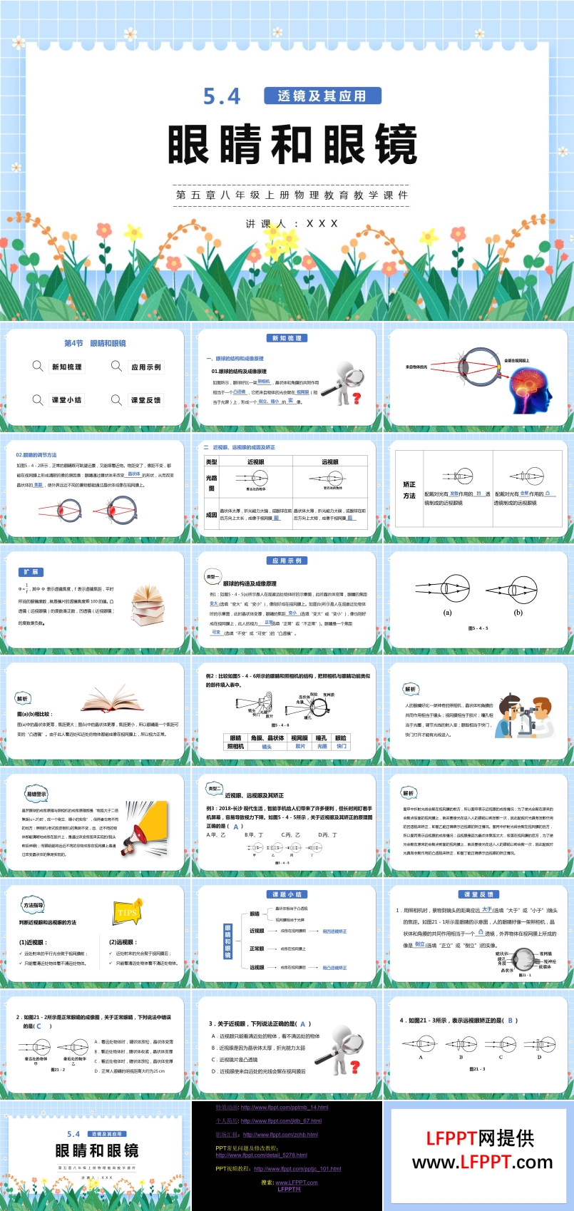 八年級上冊物理教育教學(xué)課件眼睛和眼鏡PPT課件