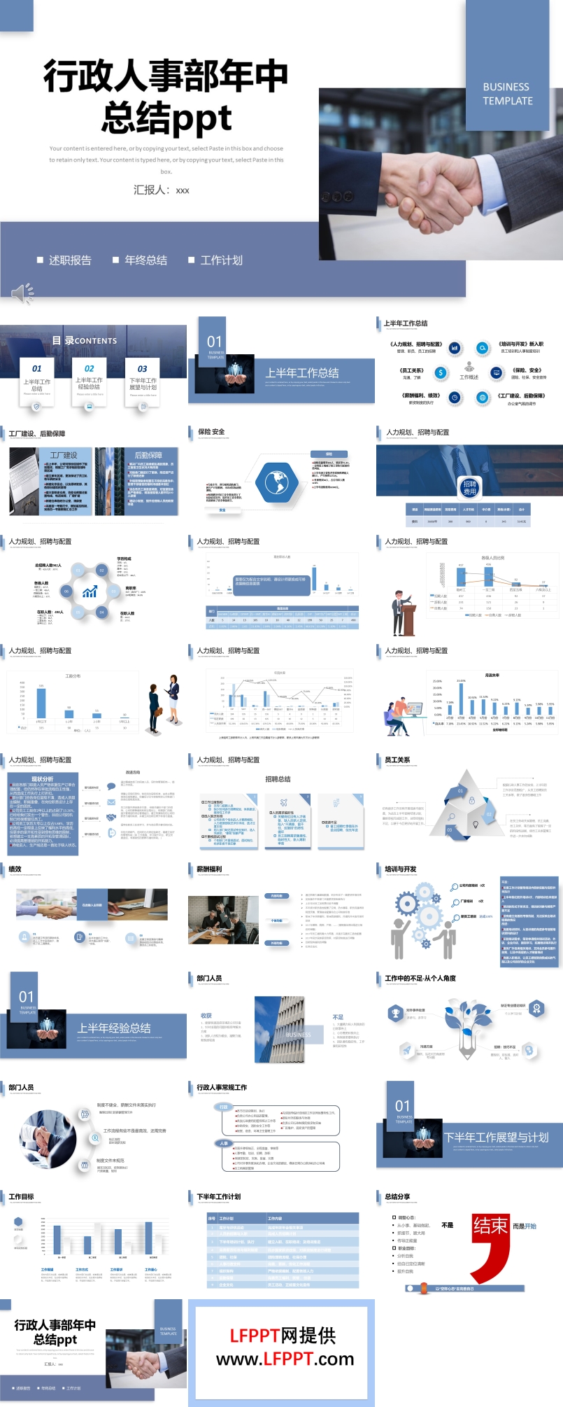 行政人事部年中工作總結(jié)PPT