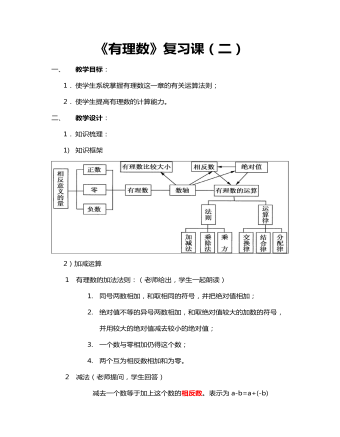 有理數(shù)復(fù)習(xí)教案教學(xué)設(shè)計