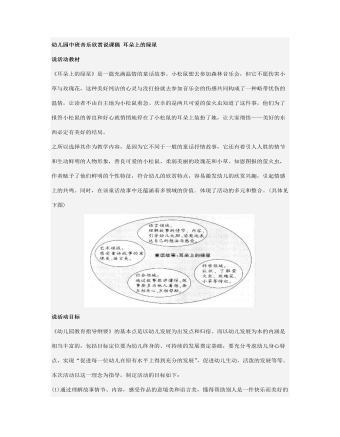 幼兒園中班音樂欣賞說課稿 耳朵上的綠星