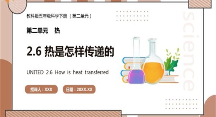 教科版五年級(jí)科學(xué)下冊(cè)熱是怎樣傳遞的課件PPT模板