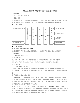 人教版高中地理選修2山區(qū)農(nóng)業(yè)資源的綜合開發(fā)與生態(tài)建設(shè)教案